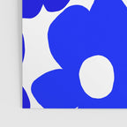 Large Blue Retro Flowers White Background Fresh Blue And White  #decor #society6 #buyart Poster Gallery Image 3