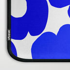 Large Blue Retro Flowers White Background Fresh Blue And White  #decor #society6 #buyart Laptop Sleeve Gallery Image 3
