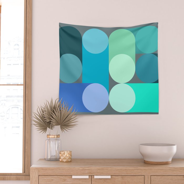 Modern Geometric 87C Wall Tapestry Gallery Image 2