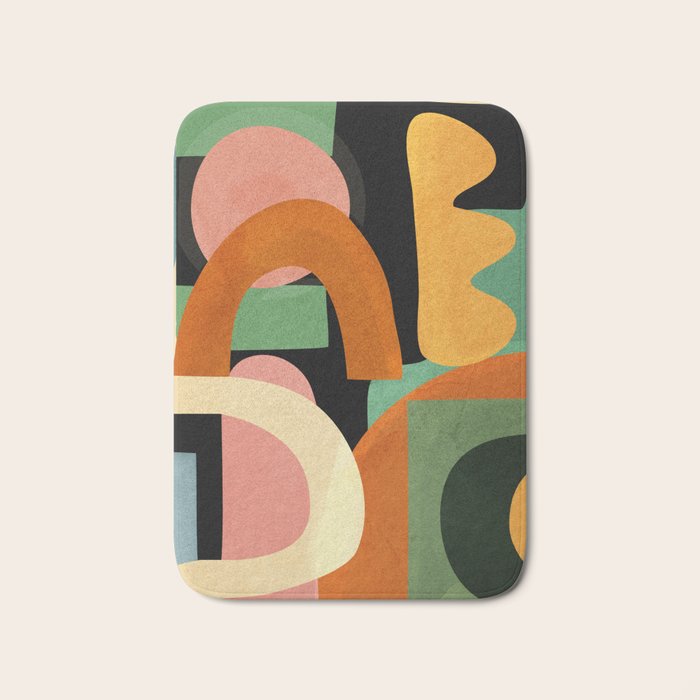 Minimal Modern Abstract 32 Bath Mat Gallery Image 1