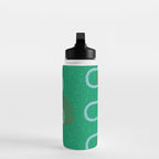 Abstract Fields in Forest Green & Brown Water Bottle Gallery Image 3