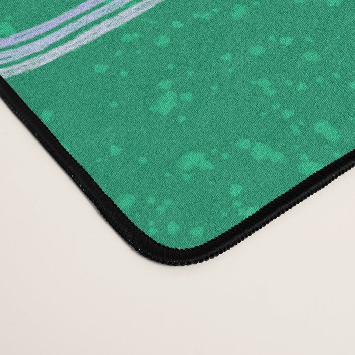 Abstract Fields in Forest Green & Brown Desk Mat Gallery Image 4