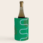Abstract Fields in Forest Green & Brown Wine Chiller Gallery Image 1