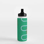 Abstract Fields in Forest Green & Brown Water Bottle Gallery Image 2