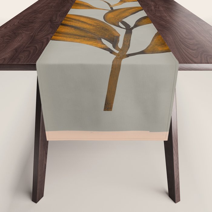 Abstract Art /Minimal Plant 78 Table Runner Gallery Image 1