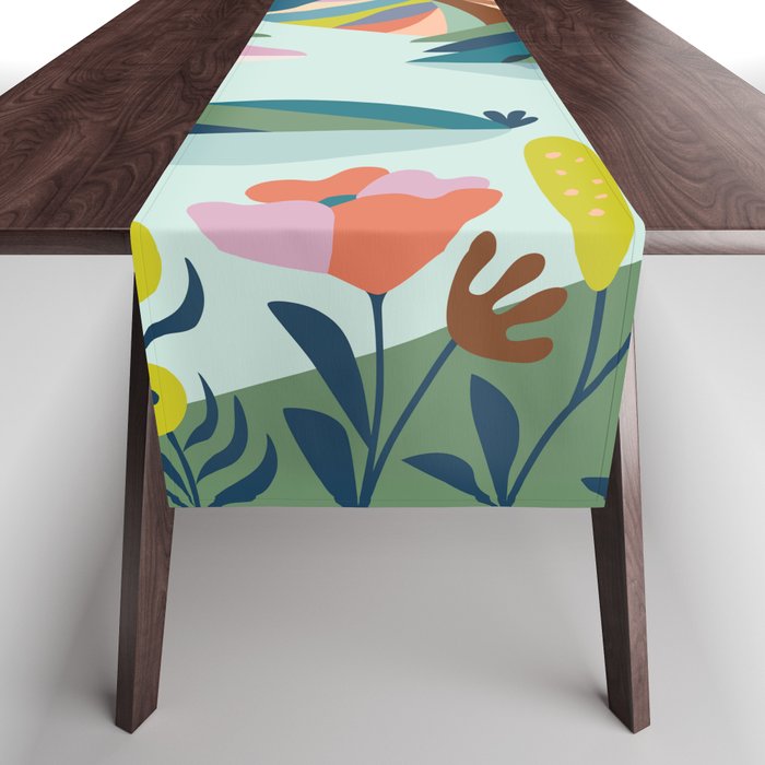 Modern Scenic Mountains  Table Runner Gallery Image 1