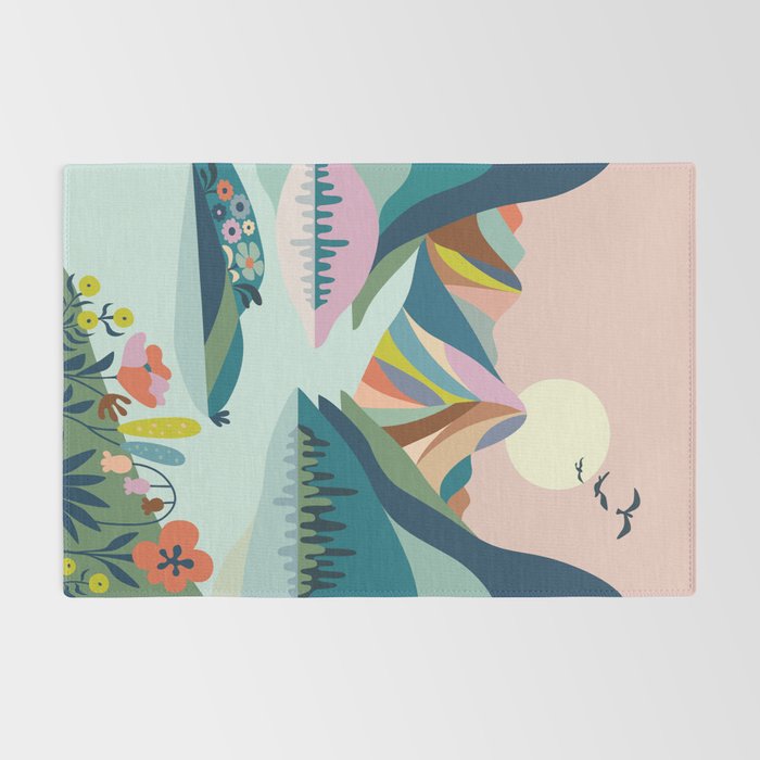 Modern Scenic Mountains  Rug Gallery Image 2