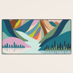 Modern Scenic Mountains  Desk Mat Gallery Image 3