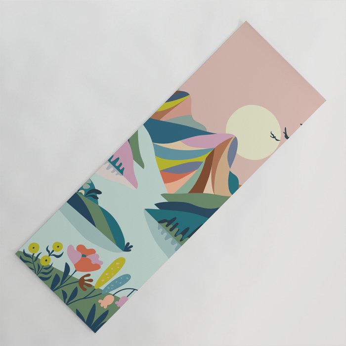 Modern Scenic Mountains  Yoga Mat Gallery Image 1