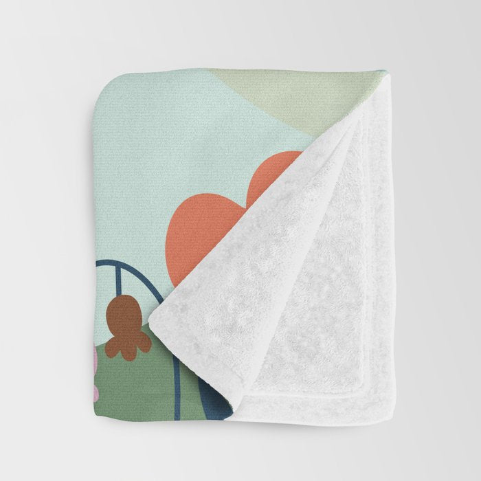 Modern Scenic Mountains  Throw Blanket Gallery Image 3