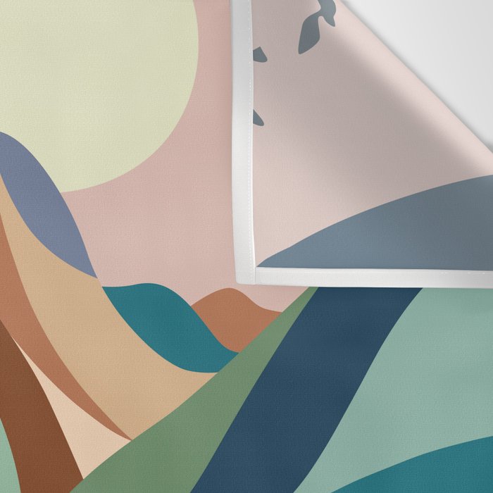 Modern Scenic Mountains  Wall Tapestry Gallery Image 3