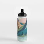 Modern Scenic Mountains  Water Bottle Gallery Image 2