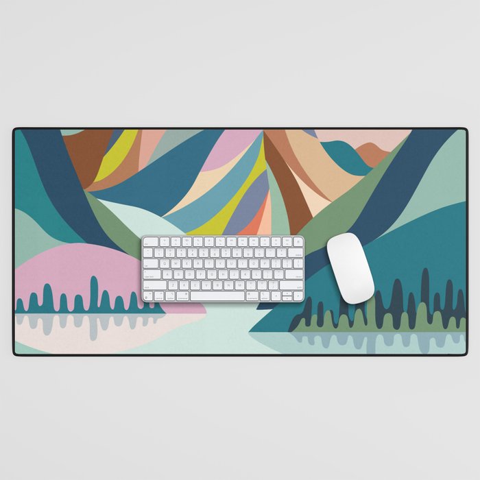 Modern Scenic Mountains  Desk Mat Gallery Image 1