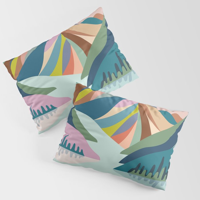 Modern Scenic Mountains  Pillow Sham Gallery Image 3