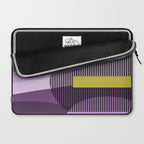  Retro Abstract And Geometric Shapes Purple, Mustard Yellow, Pink, Black Laptop Sleeve Gallery Image 2
