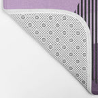  Retro Abstract And Geometric Shapes Purple, Mustard Yellow, Pink, Black Bath Mat Gallery Image 2