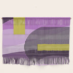  Retro Abstract And Geometric Shapes Purple, Mustard Yellow, Pink, Black Wall Hanging Gallery Image 1