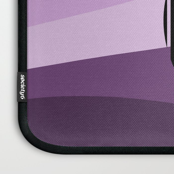  Retro Abstract And Geometric Shapes Purple, Mustard Yellow, Pink, Black Laptop Sleeve Gallery Image 3