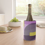  Retro Abstract And Geometric Shapes Purple, Mustard Yellow, Pink, Black Wine Chiller Gallery Image 4