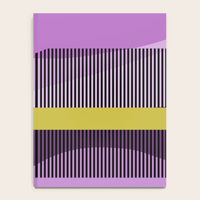  Retro Abstract And Geometric Shapes Purple, Mustard Yellow, Pink, Black Notebook Gallery Image 4