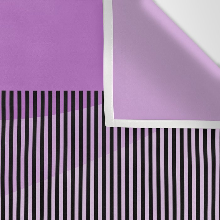  Retro Abstract And Geometric Shapes Purple, Mustard Yellow, Pink, Black Wall Tapestry Gallery Image 3