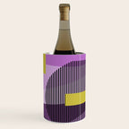  Retro Abstract And Geometric Shapes Purple, Mustard Yellow, Pink, Black Wine Chiller Gallery Image 1