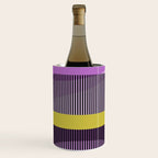  Retro Abstract And Geometric Shapes Purple, Mustard Yellow, Pink, Black Wine Chiller Gallery Image 3