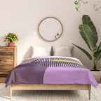  Retro Abstract And Geometric Shapes Purple, Mustard Yellow, Pink, Black Comforter Gallery Image 3