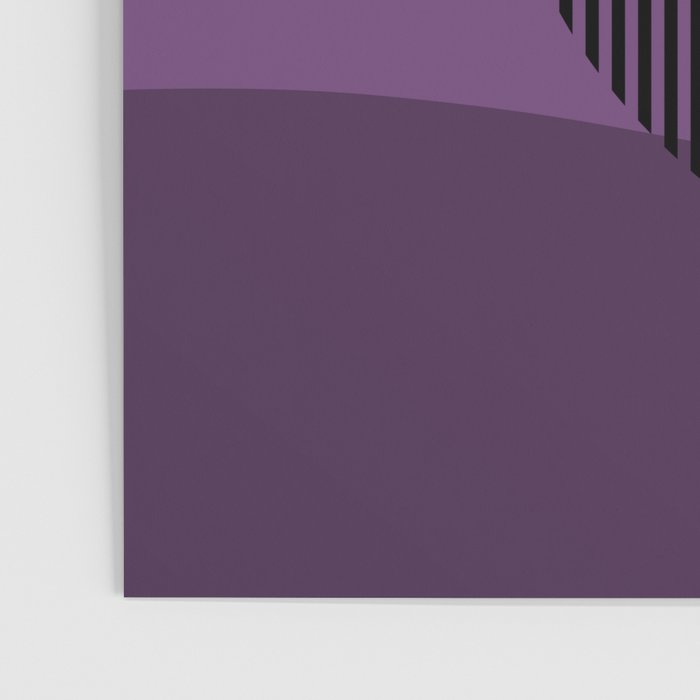  Retro Abstract And Geometric Shapes Purple, Mustard Yellow, Pink, Black Poster Gallery Image 3