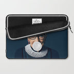 Ruth Bader Ginsburg Blowing White Bubble gum Laptop Sleeve Gallery Image 2