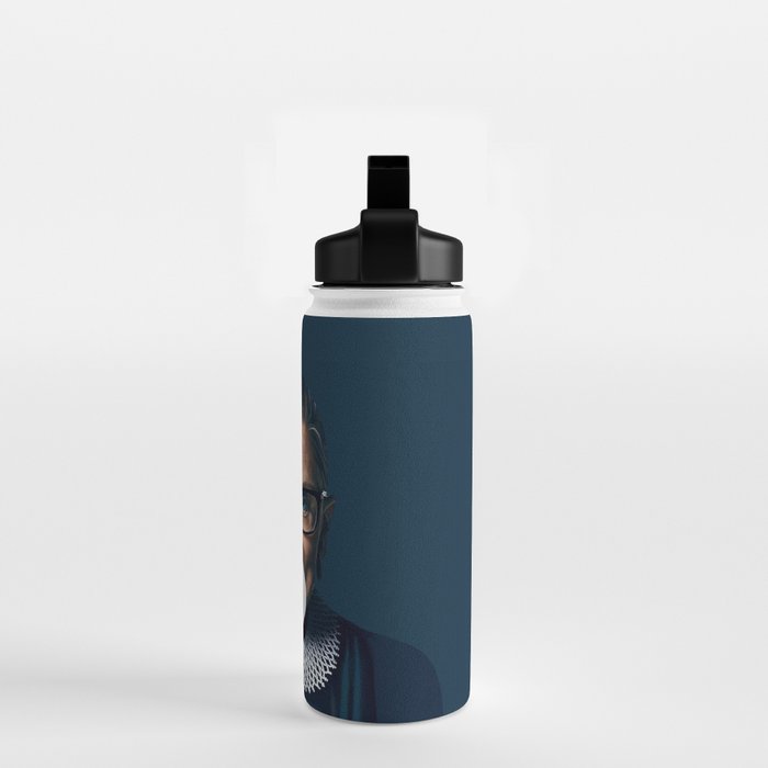 Ruth Bader Ginsburg Blowing White Bubble gum Water Bottle Gallery Image 2