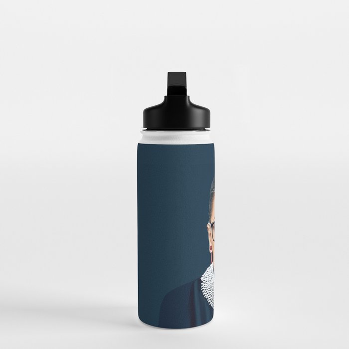 Ruth Bader Ginsburg Blowing White Bubble gum Water Bottle Gallery Image 3