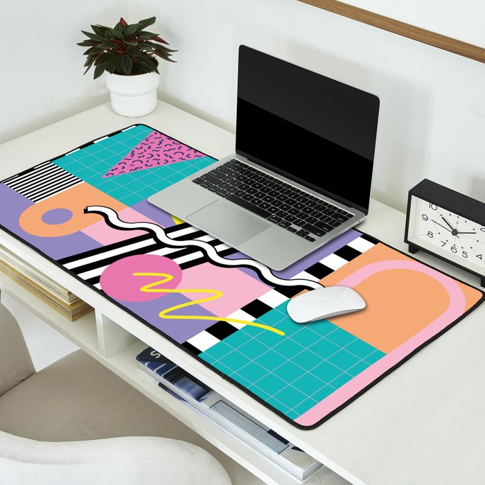 Memphis pattern 85 - 80s / 90s Retro Desk Mat Gallery Image 2