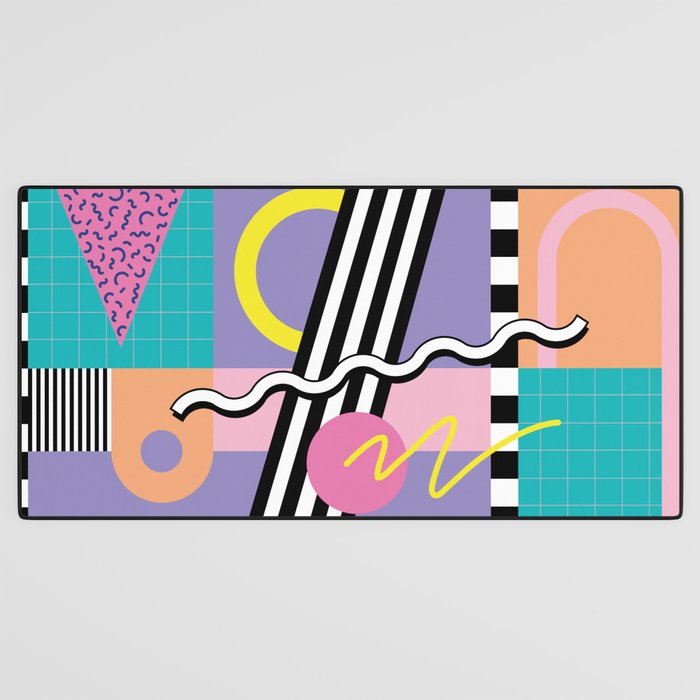 Memphis pattern 85 - 80s / 90s Retro Desk Mat Gallery Image 3
