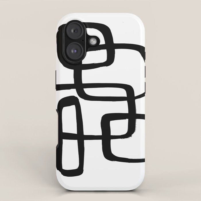 Retro Ink White Background iPhone Case Gallery Image 1