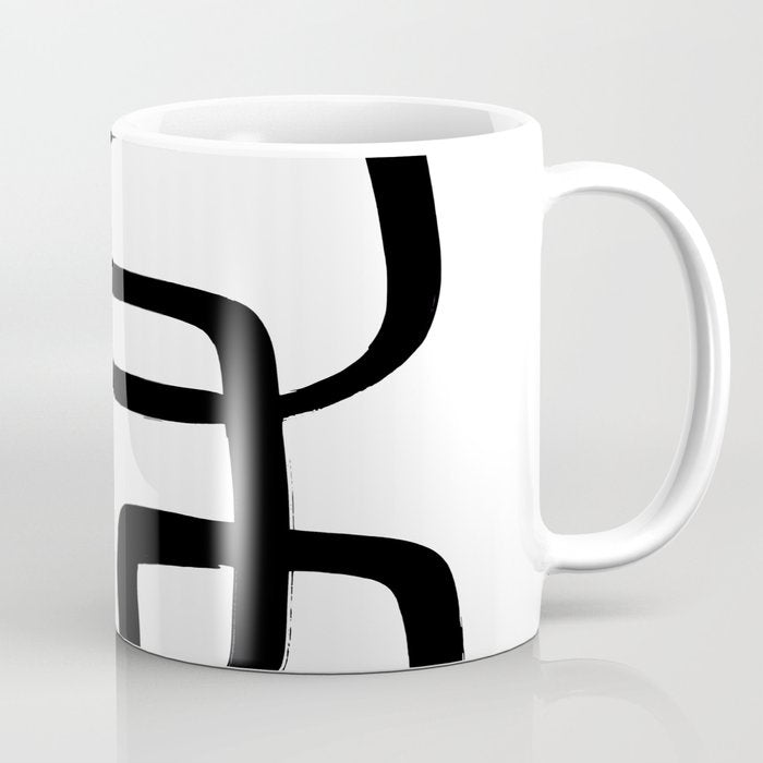 Retro Ink White Background Coffee Mug Gallery Image 1