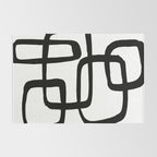 Retro Ink White Background Rug Gallery Image 2