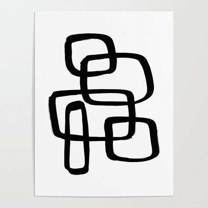 Retro Ink White Background Poster Gallery Image 1