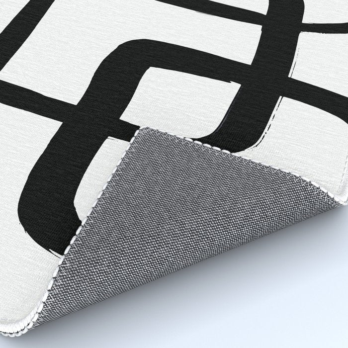 Retro Ink White Background Rug Gallery Image 4