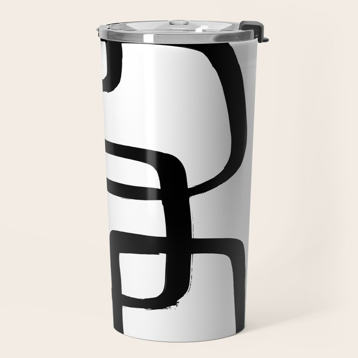 Retro Ink White Background Travel Mug Gallery Image 2