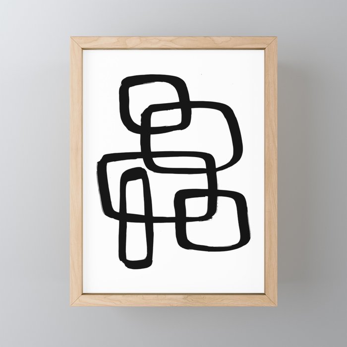 Retro Ink White Background Mini Art Print Gallery Image 1