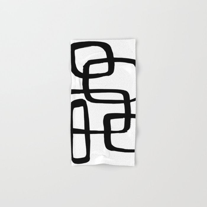 Retro Ink White Background Bath Towel Gallery Image 1