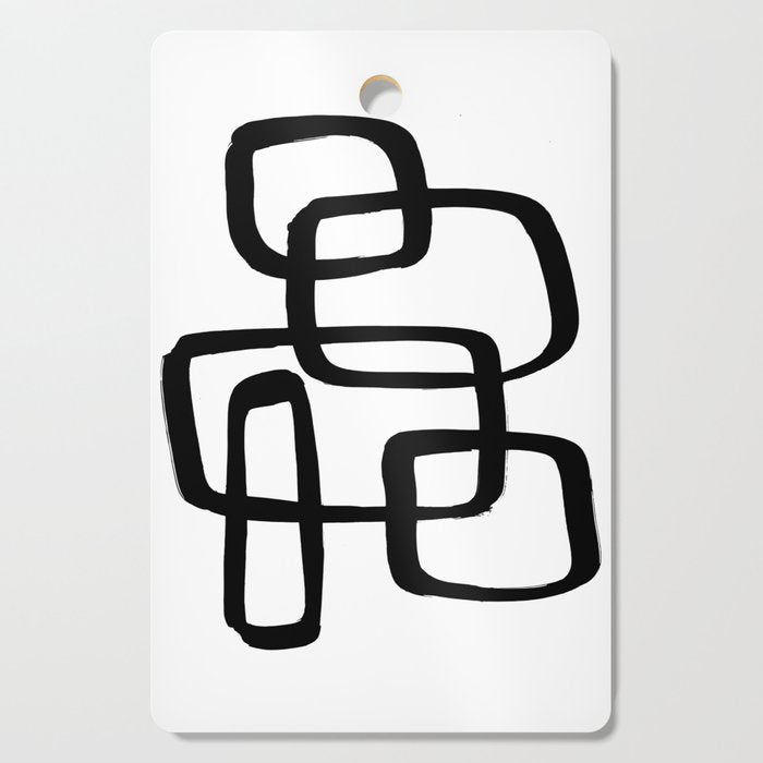 Retro Ink White Background Cutting Board Gallery Image 1