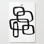 Retro Ink White Background Cutting Board Gallery Image 1