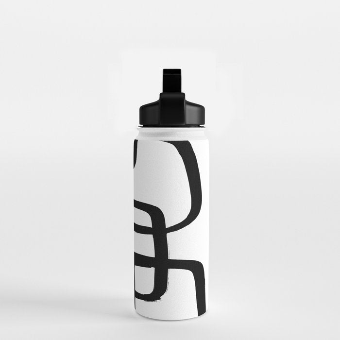 Retro Ink White Background Water Bottle Gallery Image 2