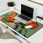 Quirky Abstract Vintage Retro Floral Desk Mat Gallery Image 2