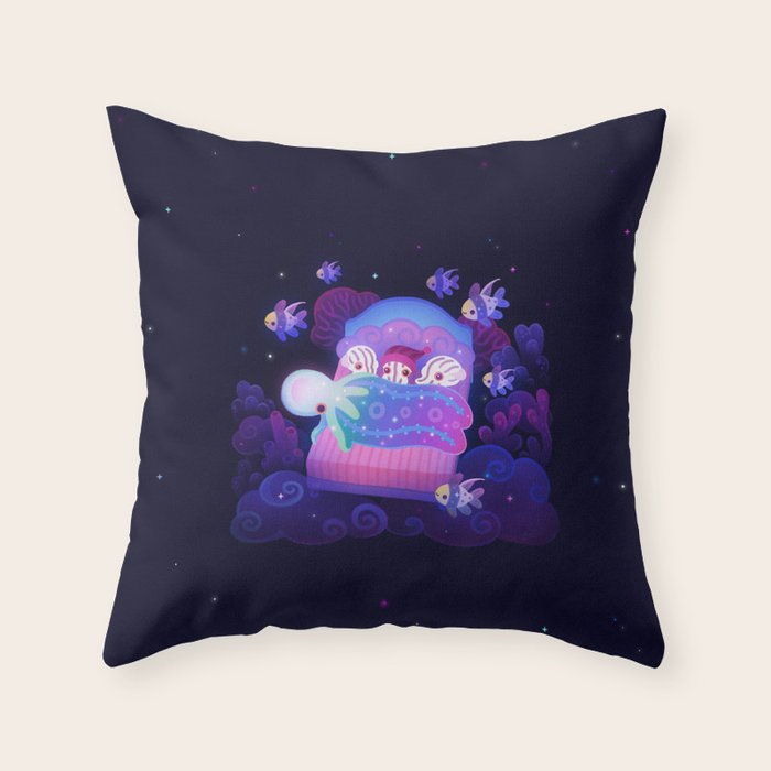 Blanket octopus Throw Pillow Gallery Image 6