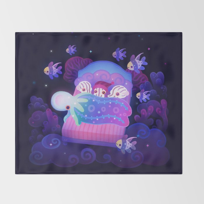 Blanket octopus Throw Blanket Gallery Image 2