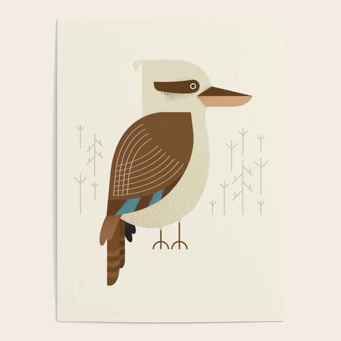 Laughing Kookaburra, Bird of Australia Poster Gallery Image 1