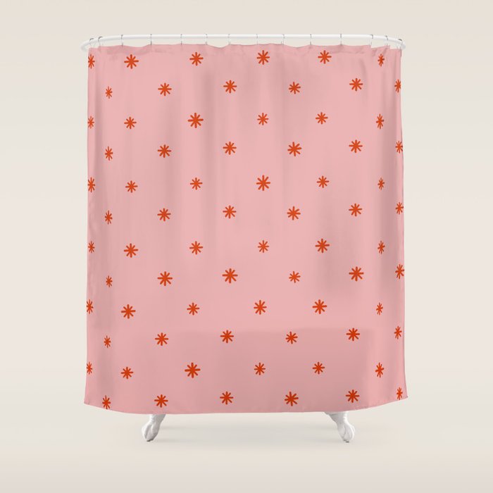 Sparkles Pink & Red Shower Curtain Gallery Image 1